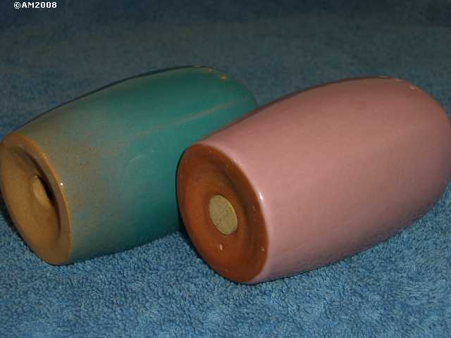 Tall Plainsmans glaze terra cotta rose and turquoise